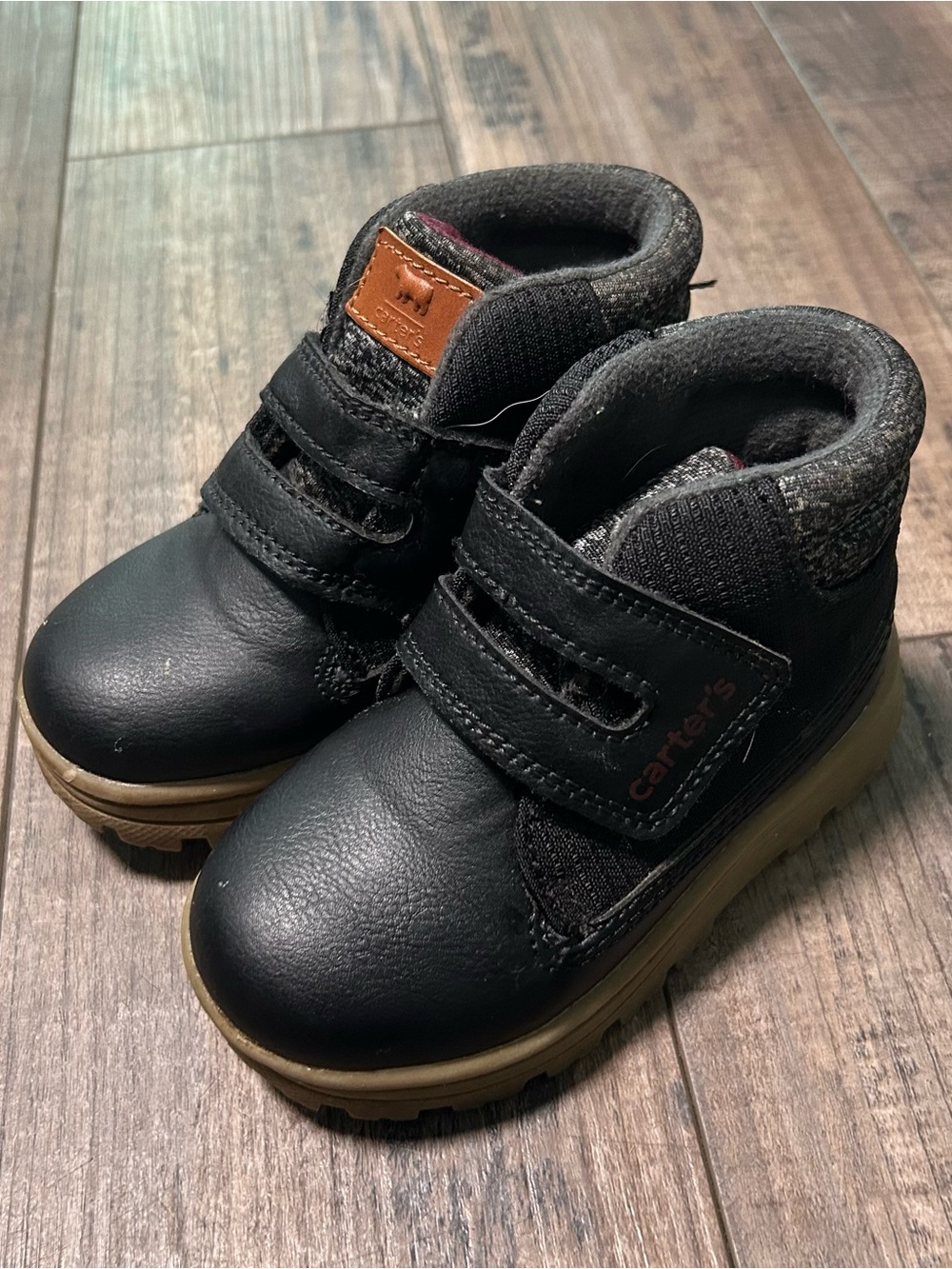 Carters Toddler Sporty Boots Size 6 Stylish & Comfortable Shoes Black
